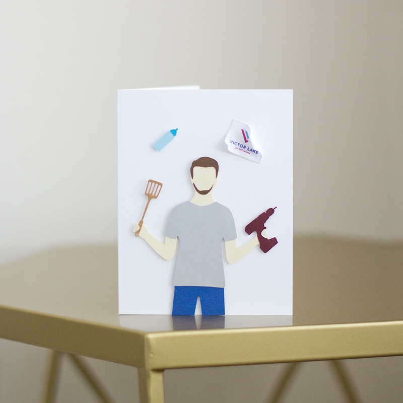 perfect husband // custom paper layered card by Anastasia Marie