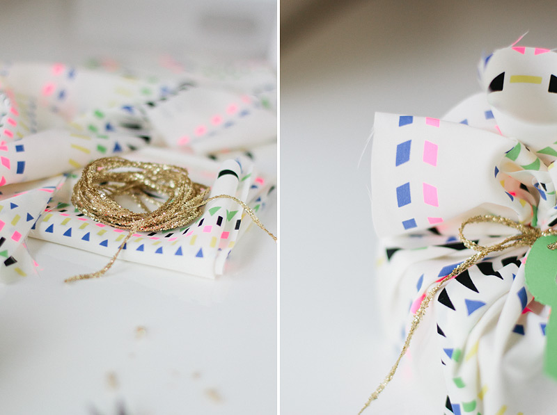 fabric gift wrap // desert cactus // via Anastasia Marie