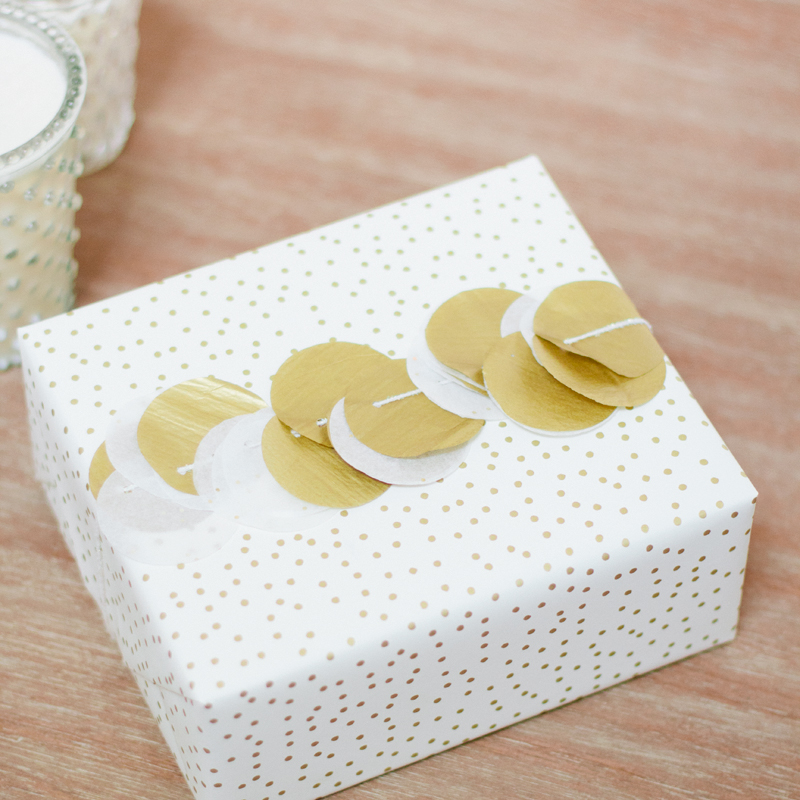 tissue confetti gift wrap // by anastasia marie