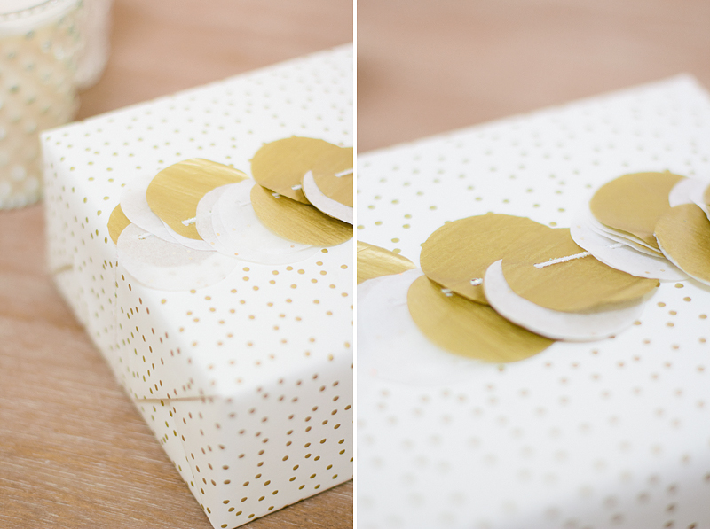 tissue confetti gift wrap // by anastasia marie