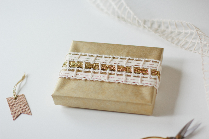 woven glitter gold gift wrap // ANASTASIA MARIE